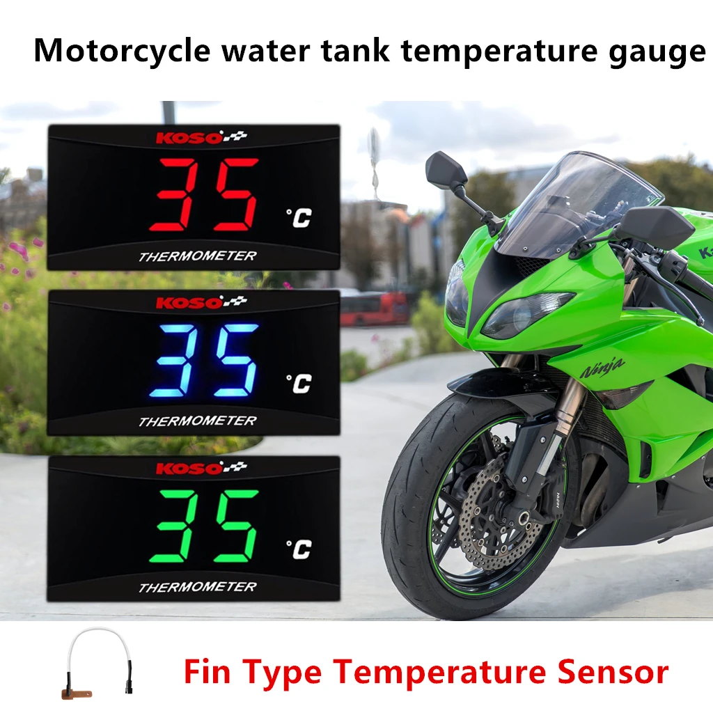 Motorcycle Water Tank Temperature Mini Meter KOSO Sensor Thermomete Gauges Fin Type Temperature Sensor