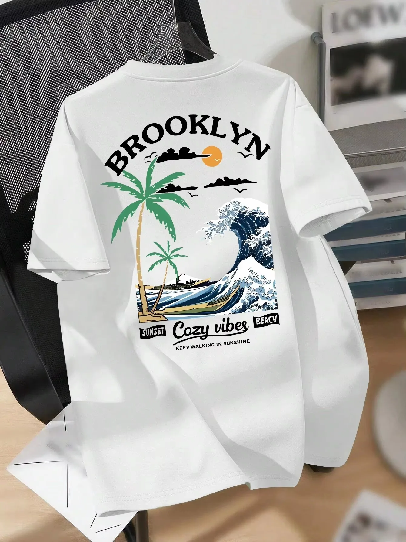 2026 Autumn/Winter Men's T-shirt 100% Cotton Pattern Printed Multi Functional Leisure and Comfortable Loose T-shirt Large Size