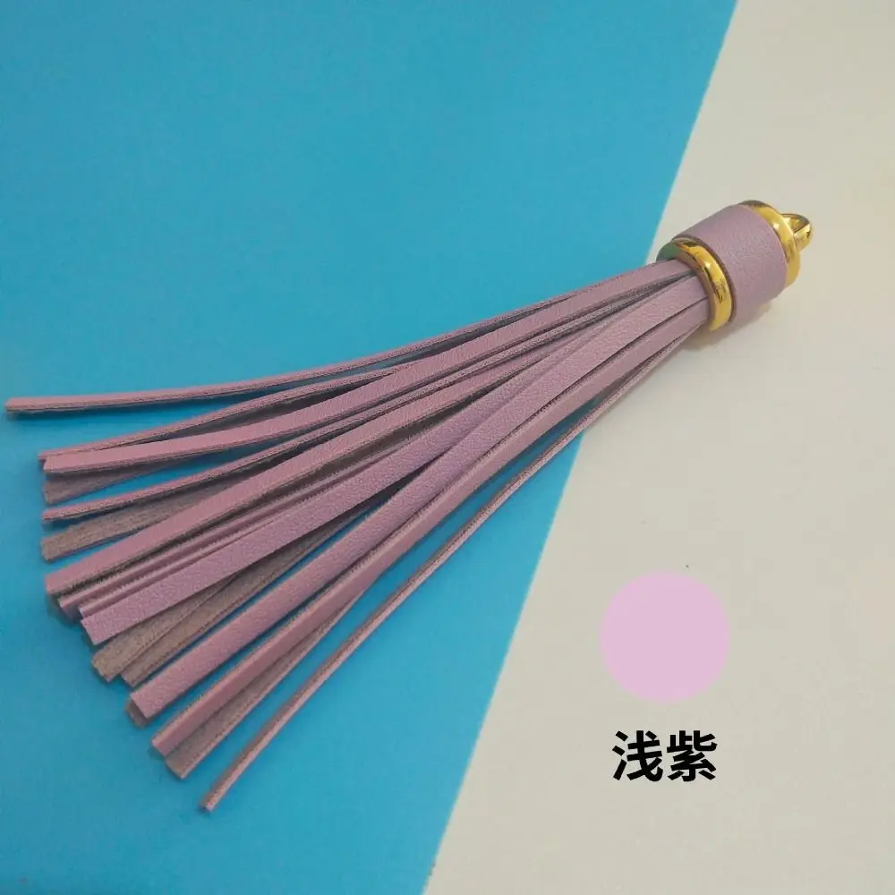 PU Tassel With Golden Caps Diy Crafts Charms Leather Tassel Colorful Leather Purse Tassels for Handbags for Jewelry Making