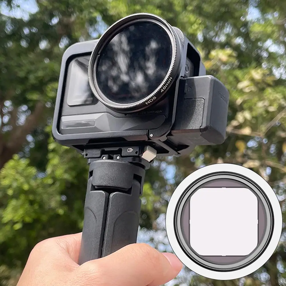 Quadro de Proteção para Insta360 Ace Pro e ACE, Porta Filtro, Metal, Universal, Acessórios para Câmeras Esportivas, 1Pc