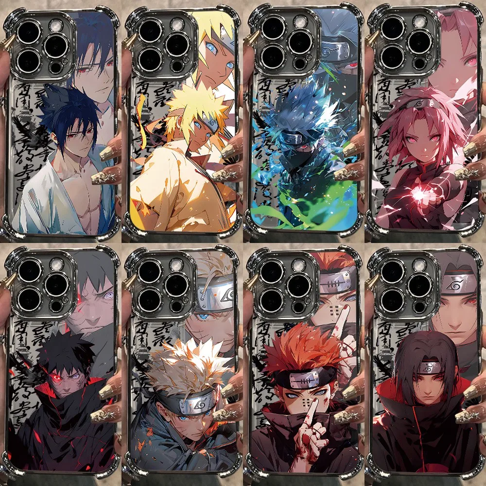 Anime Narutoes Kakashies Plating Phone Case For Oppo Reno15 Reno14 Reno13 12 11 10 8 7 6 Z F T Pro Plus Airbag