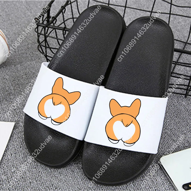 Butt Funny Corgi pantofole donna casual cute graphic home pantofole donna infradito bagno Slide donna pantofole da interno