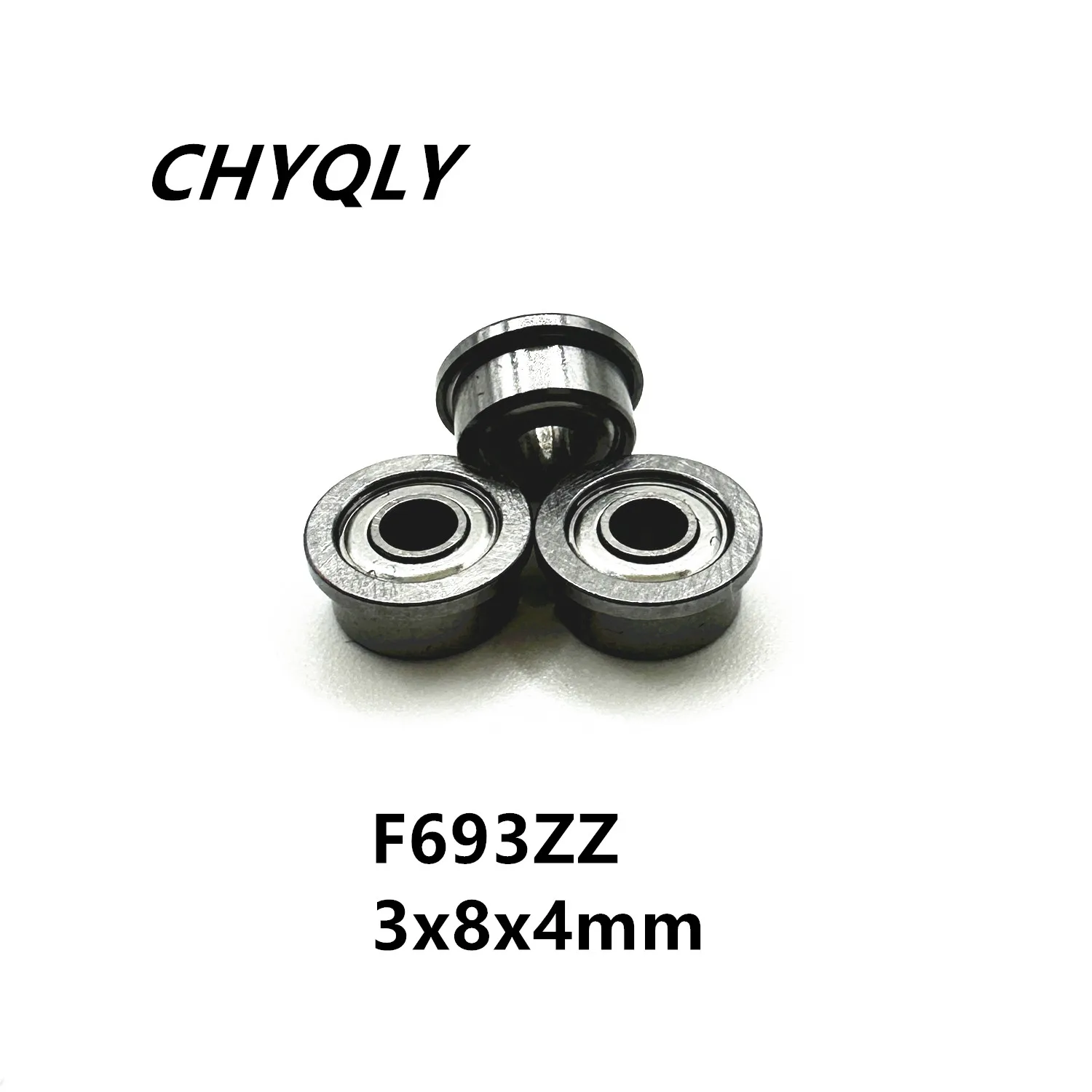 10Pcs F693ZZ 3x8x4 mm Flange Bearings Deep Groove Ball Bearing