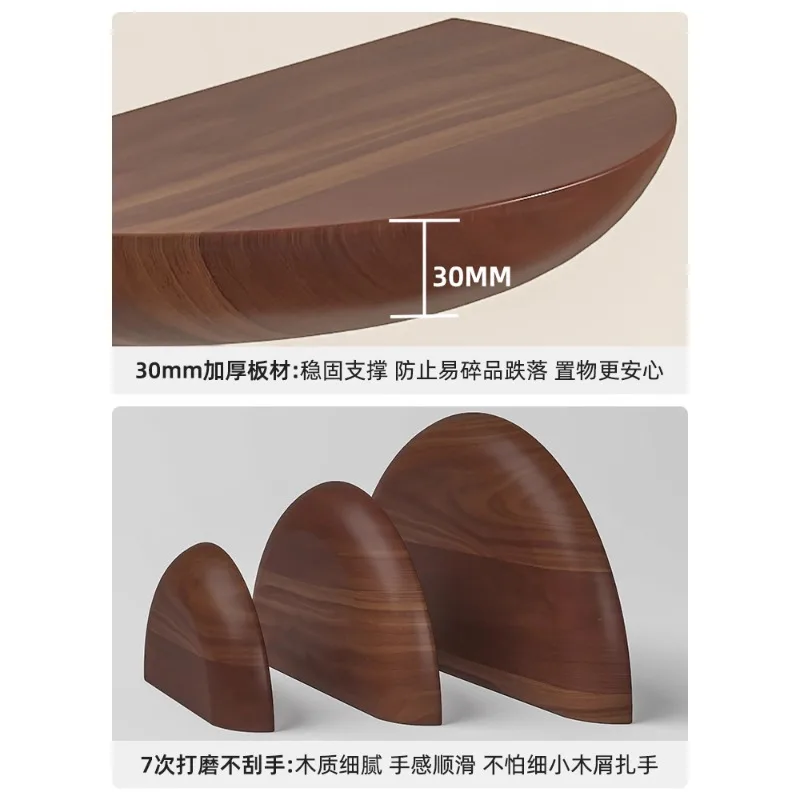 Wall shelf solid wood baffle living room photo laminate sofa back ornament storage rack wall flower stand