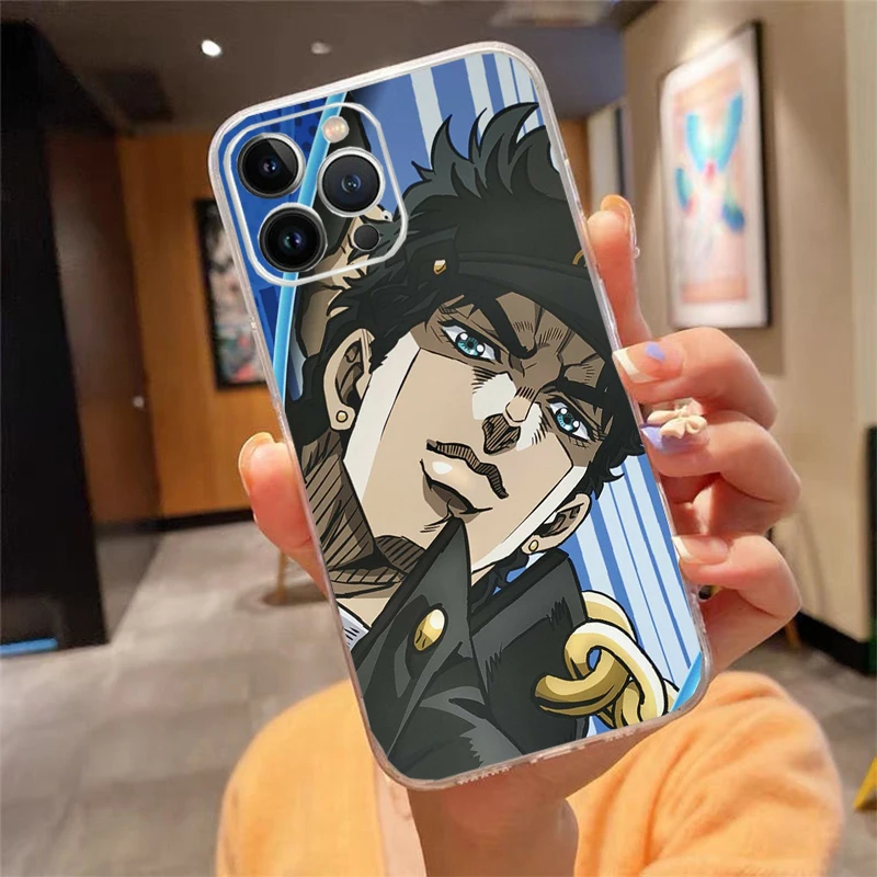 

Jotaro Anime jojo's bizarre adventure Phone Case Carcasa Funda For iPhone 17 Pro Max 17 Air 16 15 14 13 Pro Max 15 16 Pro 15Plus