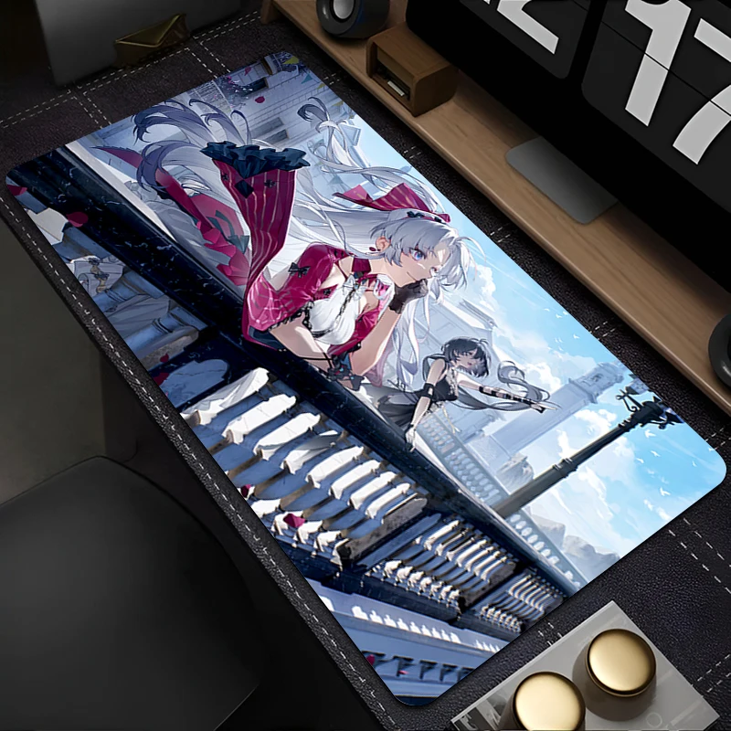 

Коврик для мыши Ноутбук Офисный шкаф Коврик для клавиатуры ПК Настольный коврик Большой HD коврик для мыши Wuthering Waves Carlotta Нескользящий резиновый удлиненный коврик