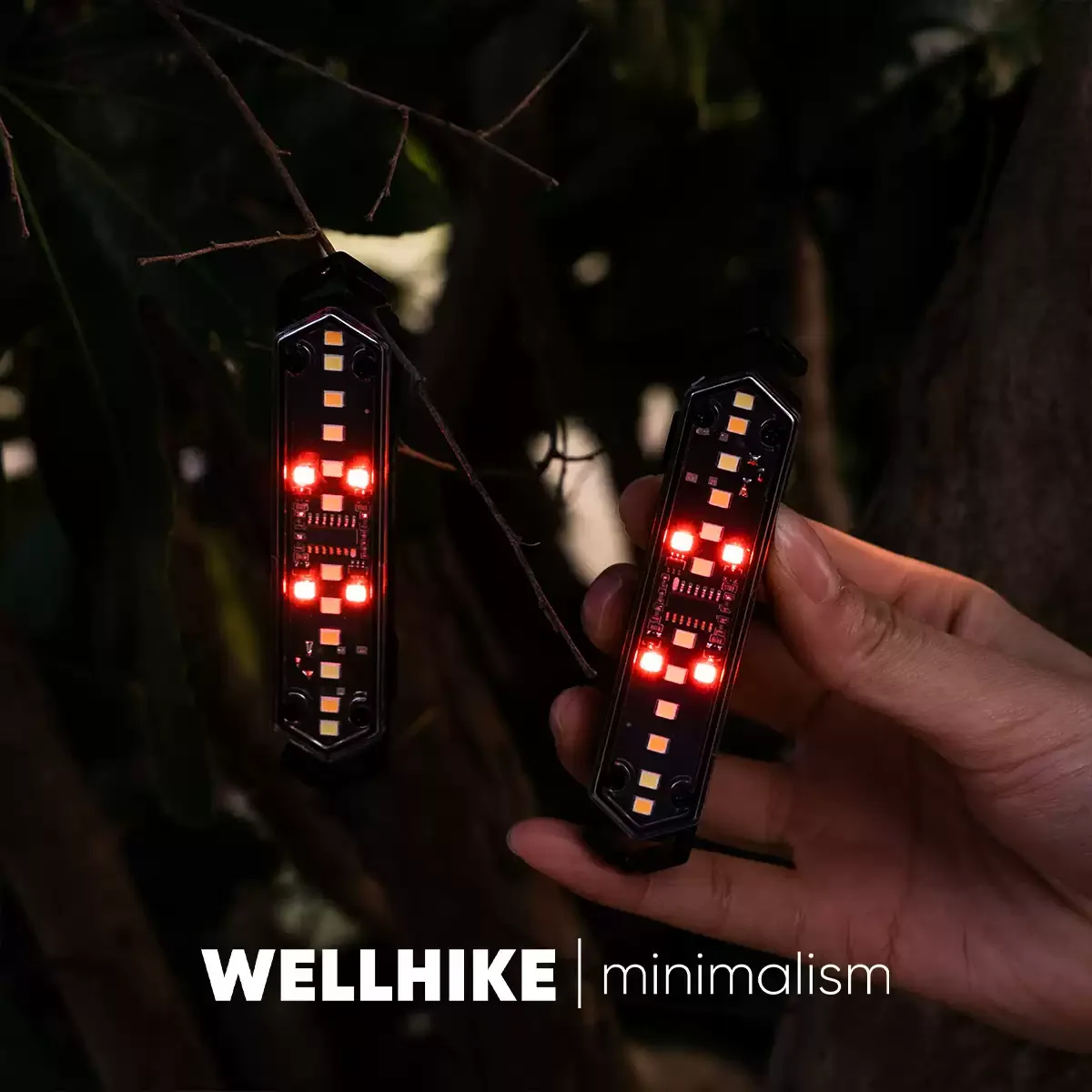 WELLHIKE SWS Magnetic Rope Light for Camping Tent Guyline – LED String Light with Stake Ambient Decor & Warning Light