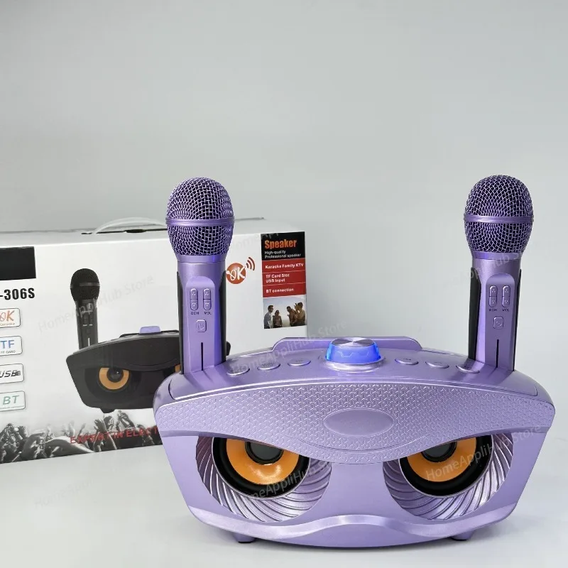

Owl SD-306S Bluetooth-динамик Беспроводной двойной микрофон Домашний ТВ Караоке Устройство Открытый микрофон для пения Professionnel