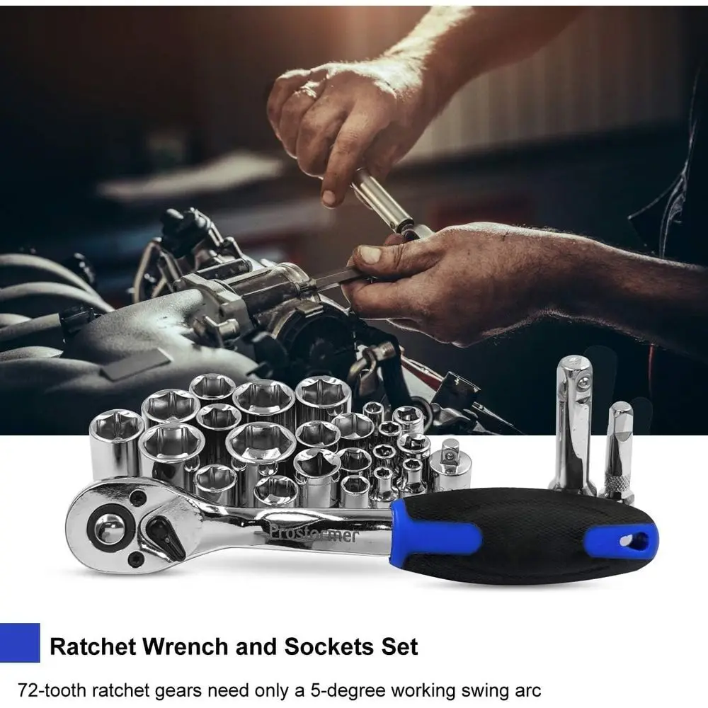 Complete 200-Piece Tool Kit for Home & Car Repair with Portable Storage Case