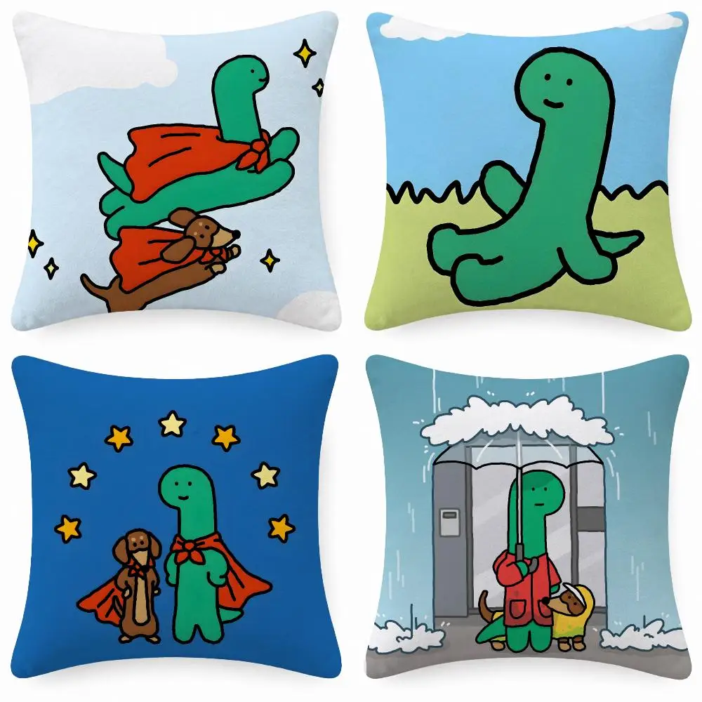 Cartoon Cute Kids J-JOGUMAN Cushion Cover Short Plush  throw pillow Anti-Mite Sofa Bedroom Den Car Dorm Decor Gifts