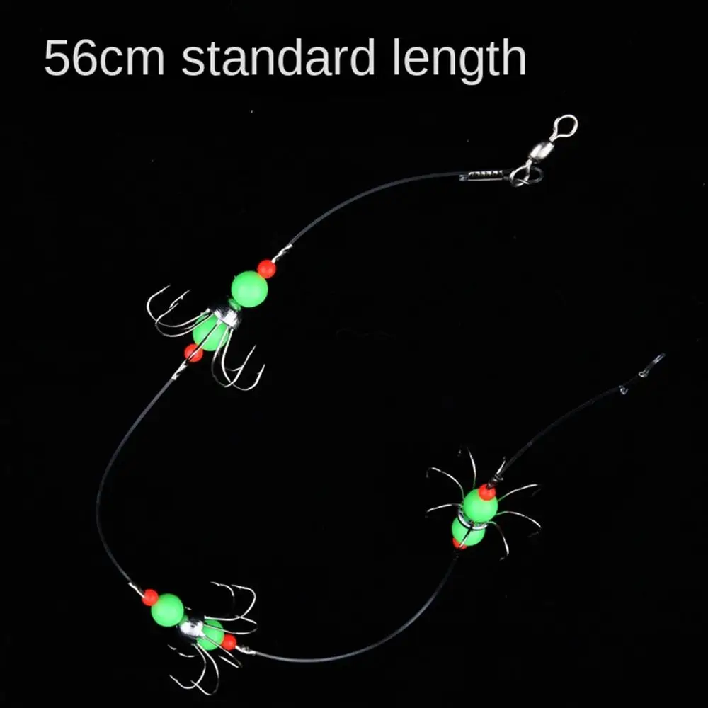 2023 Anti Bite String Hook Fishing Hooks Sabiki Rigs Squid tube fishing Fishing Group Luminous Bionic Squid Hook Sea Fishing