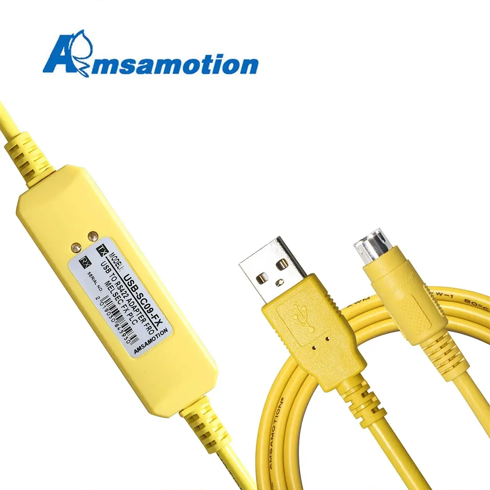 USB-SC09-FX PLC Programming Cable For Mitsubishi FX2N/FX1N/FX0N/FX0S/FX1S/FX3U Series Compatible With FX-USB-AW