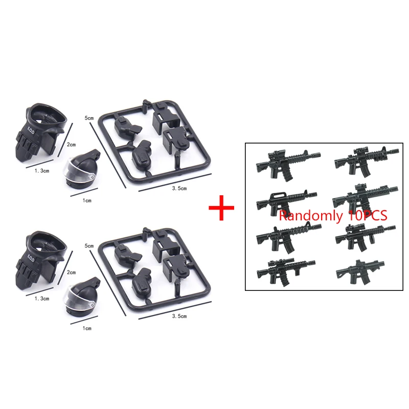 Soldiers Weapon Accessories Building Blocks Military Guns Sniper Rifle M2 Machine Gun Two-colour Printing Bricks Toys Boys Gifts