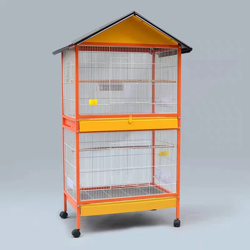 Pet Supplies Large Cage Breeding Parrot Cage Metal Cage Breeding Indoor and Outdoor Use with Wheels