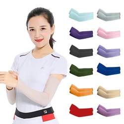 Summer Ice Silk Arm Sleeves Men Women Sports Anti-sunburn Sleeve UV Protection Hand Cover Cooling Warmer Running Fishing Cycling