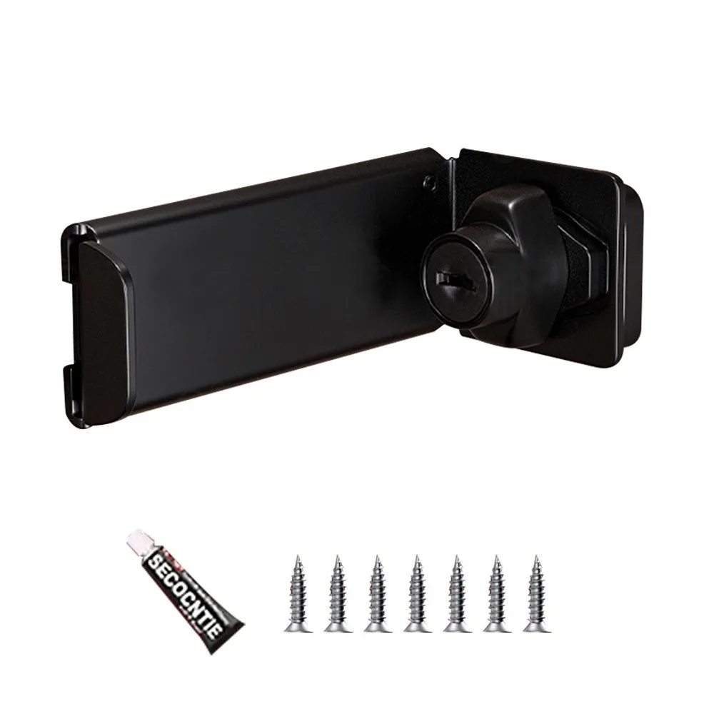 

Новый дверной замок из нержавеющей стали, прямоугольный, 90-градусная дверная защелка, противоугонный, противовзломный, навесной замок, бытовой