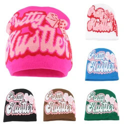 2024 New Ins Design Women Beanie American vintage Y2k Hats Girls Winter Warm Knitted Letter Skullies Beanies Hiphop Cap
