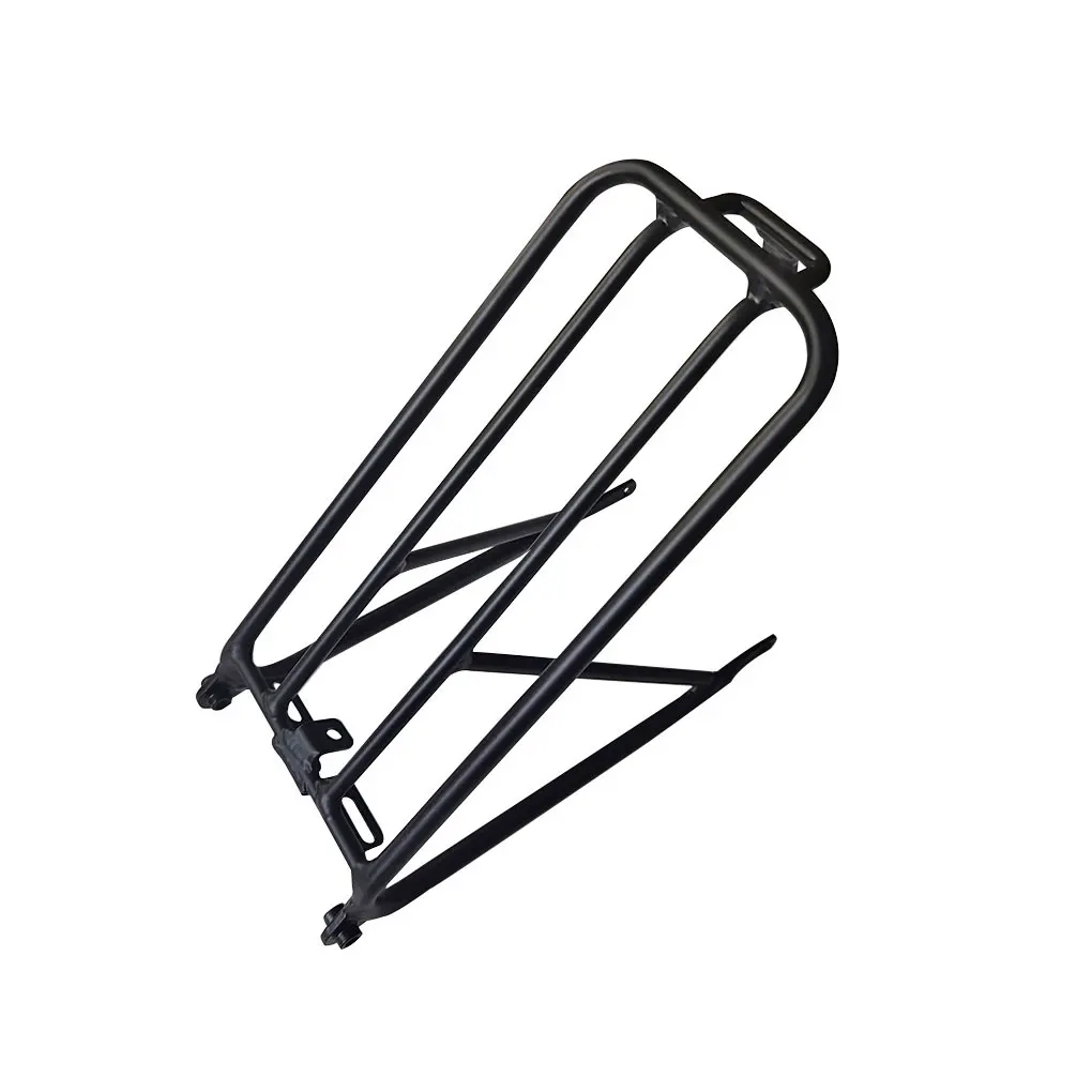 Folding Bicycle Luggage Carrier Heavy Duty Washable Rear Rack Cycle Shelf with Wheels Replacement for Brompton Silver