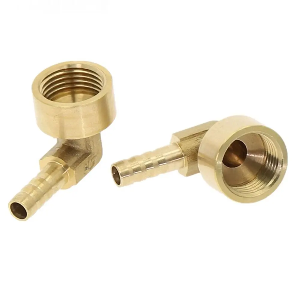 

1/8" 1/4" 3/8" 1/2" PLF Pipe Joint 90 Degree Elbow Brass Coupler Connector Adapter Brass Pipe Fitting Female Thread Hose Barb