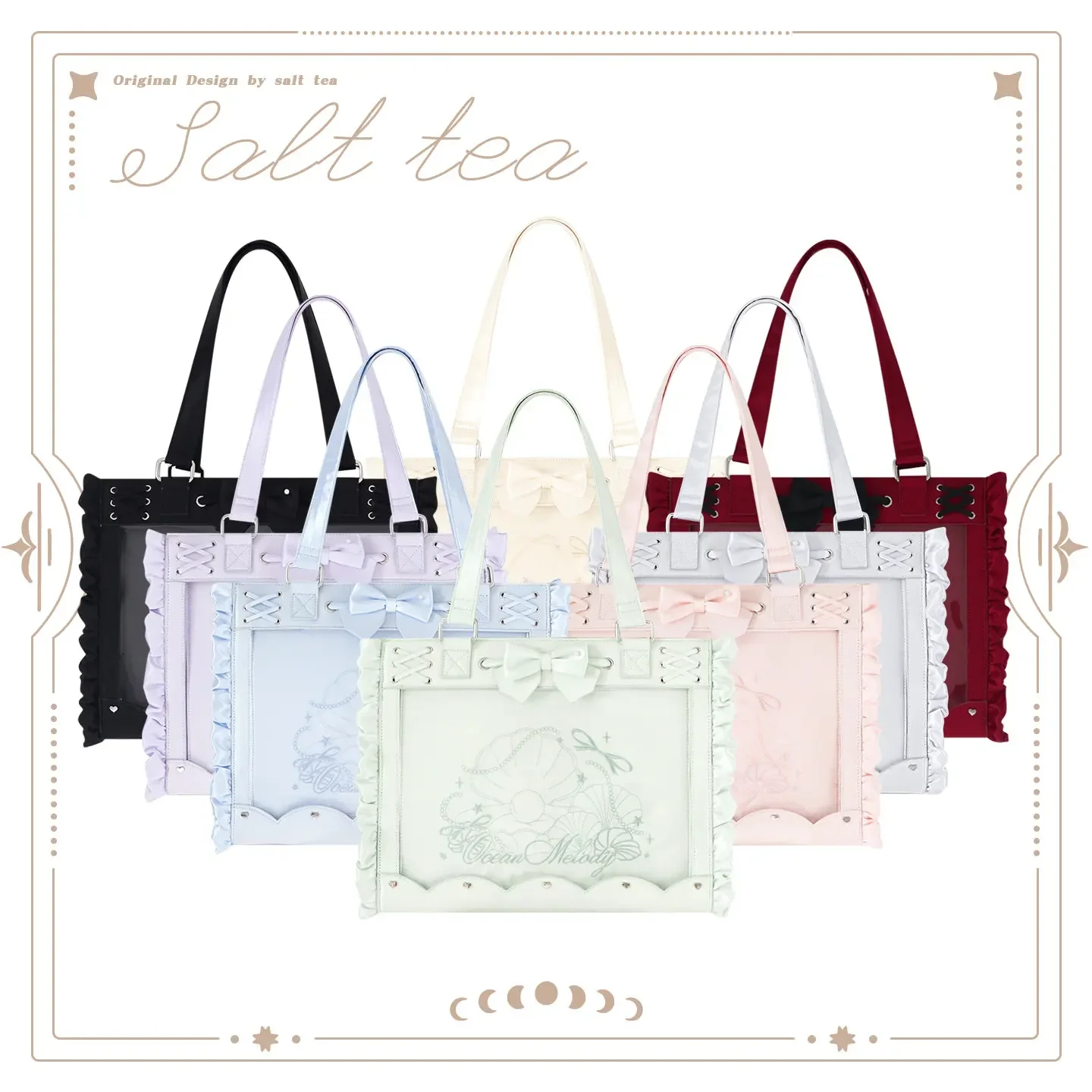 Original Japanese large-capacity messenger satin bag 2026 new cute girl lady temperament Lolita princess shoulder bag