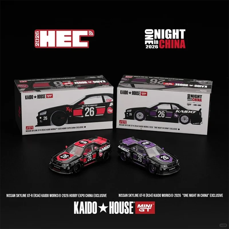 1:64 Kaido House Minigt 2026 Hec Nissan Skyline Gt-R Ltdedn R34