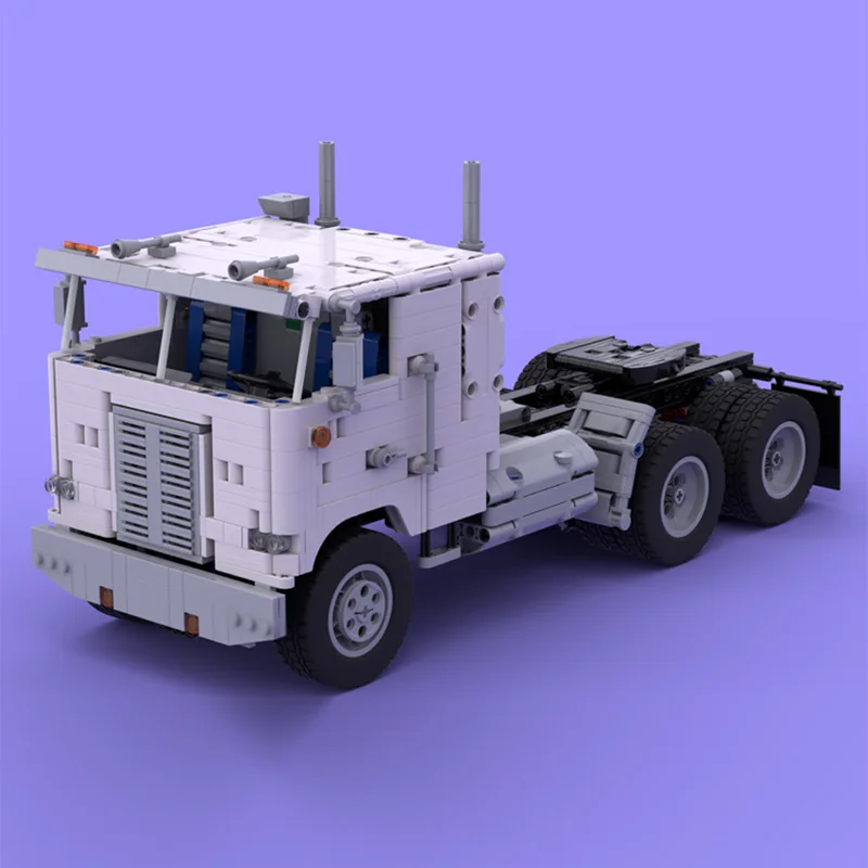City Car Model MOC Building Bricks Flat-Nosed Heavy-Duty Truck Modular Technology Children Holiday Gifts Assemble Toys Suit