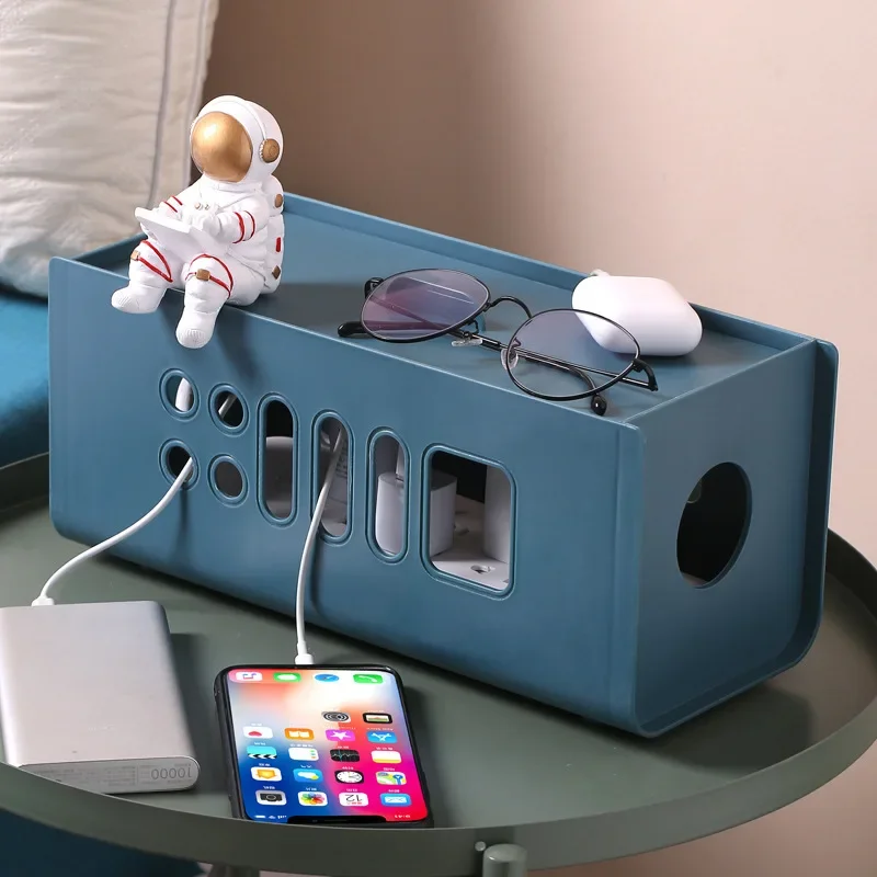 

Desktop Data Cable Storage Device Mobile Phone Charger Charging Cable Storage Box Sorting Grid Power Cable Winder