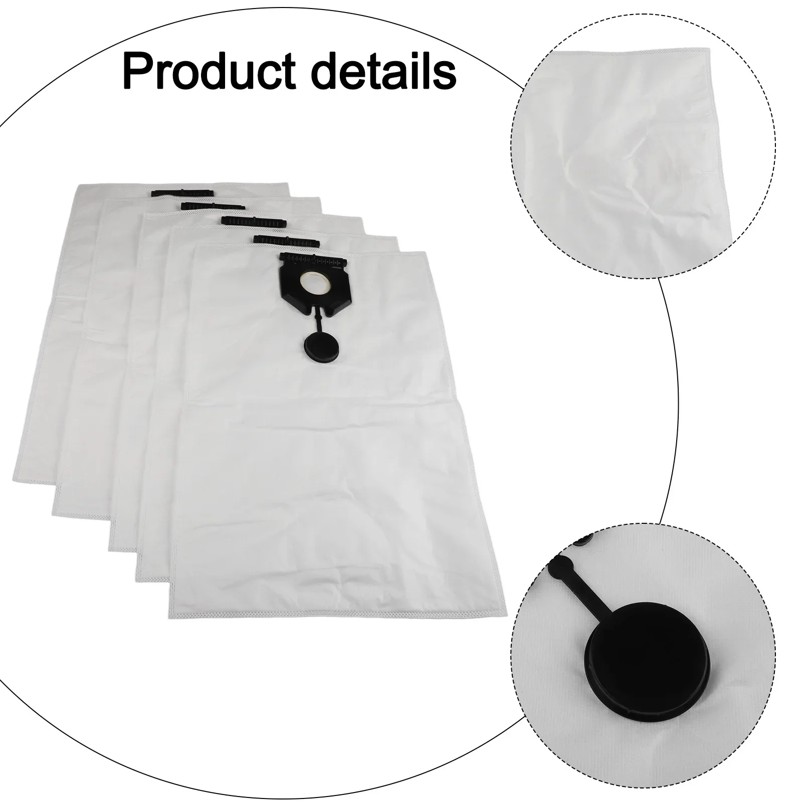 5pcs Dust Bags For Karcher NT 40/1 NT 50/1 Tact 2.889-155.0 Vacuum Cleaner Replacement Part Improved Home Cleaning Efficiency