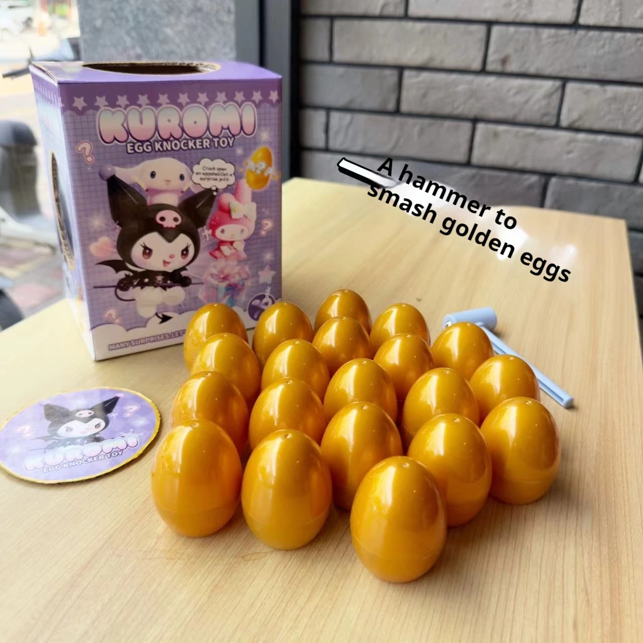 Sanrio Nieuw patroon Kuromi ucky Smash Golden Egg Blind Box Klop Golden Egg Verrassing Blind Box Speelgoed Kerst Halloween geschenken