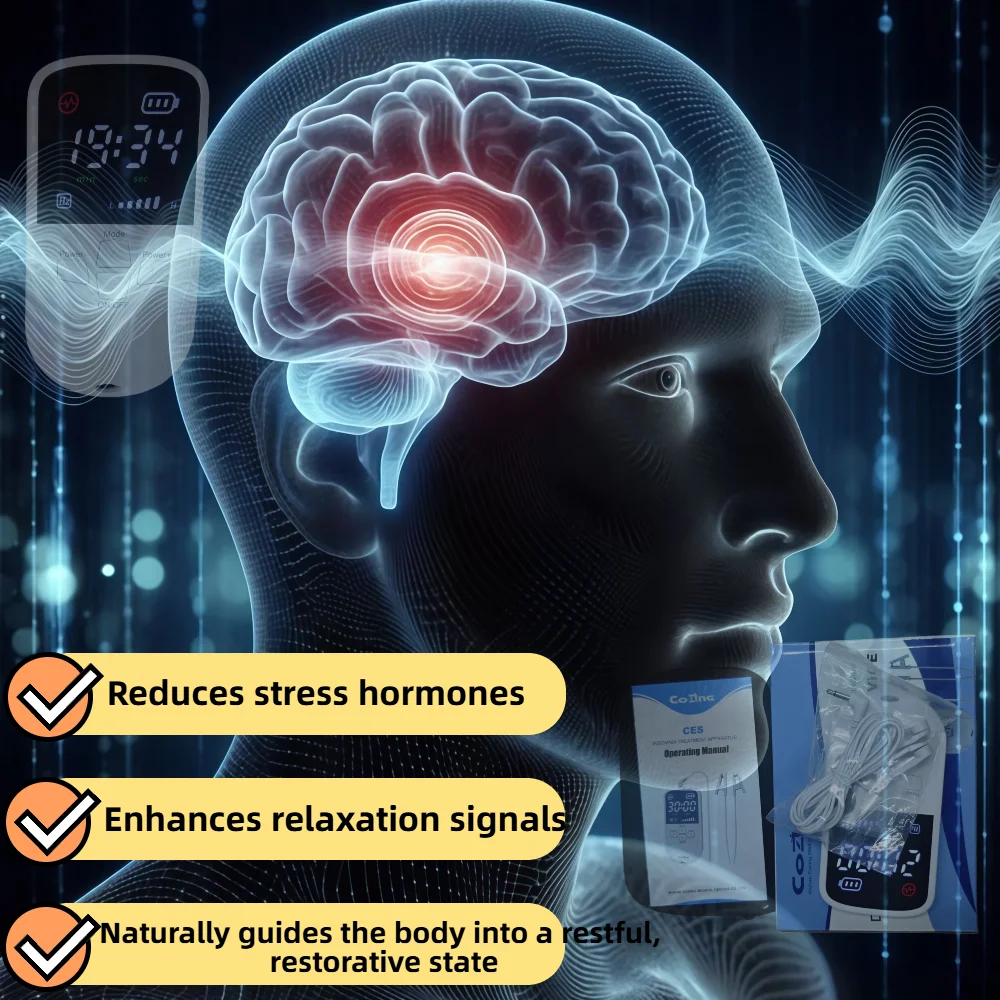 

Wireless Medical Grade Vagus Nerve Stimulator, Rechargeable Anxiety and Stress Relief Device, Auricular Neurostimulation Ear Cli