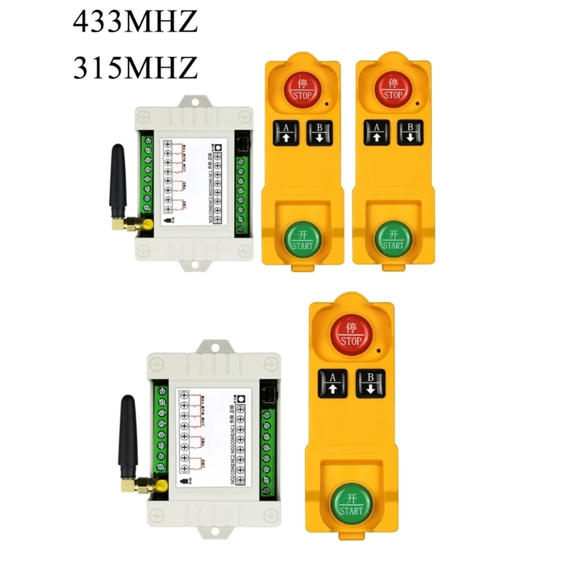 2CH Wireless Remote Control 315/433MHz LED Light RF Transmitter Receiver