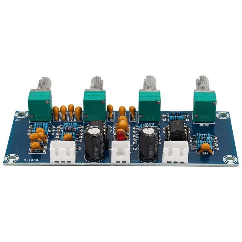 B63B-NE5532 Tone Board Preamp Pre-Amp Treble Bass Volume Adjustment Pre-Amplifier Tone Controller สําหรับเครื่องขยายเสียง