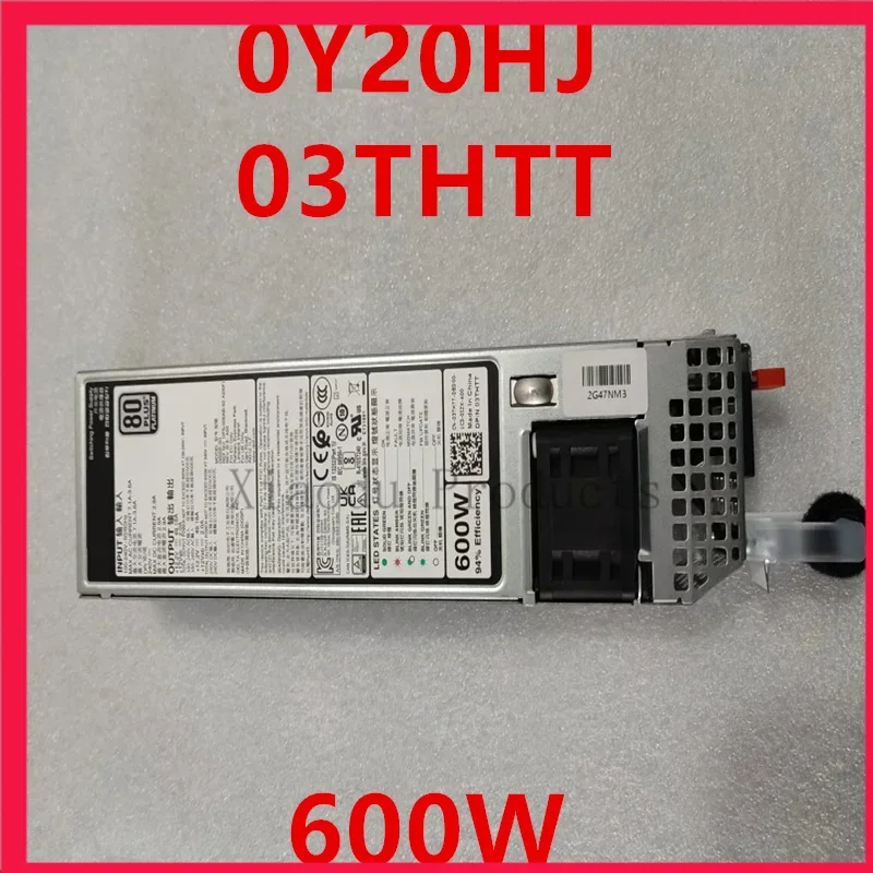 New Original Switching Power Supply For Dell R450 R650 R750 600W For L600E-S1 Y20HJ 0Y20HJ 3THTT 03THTT D600E-S0