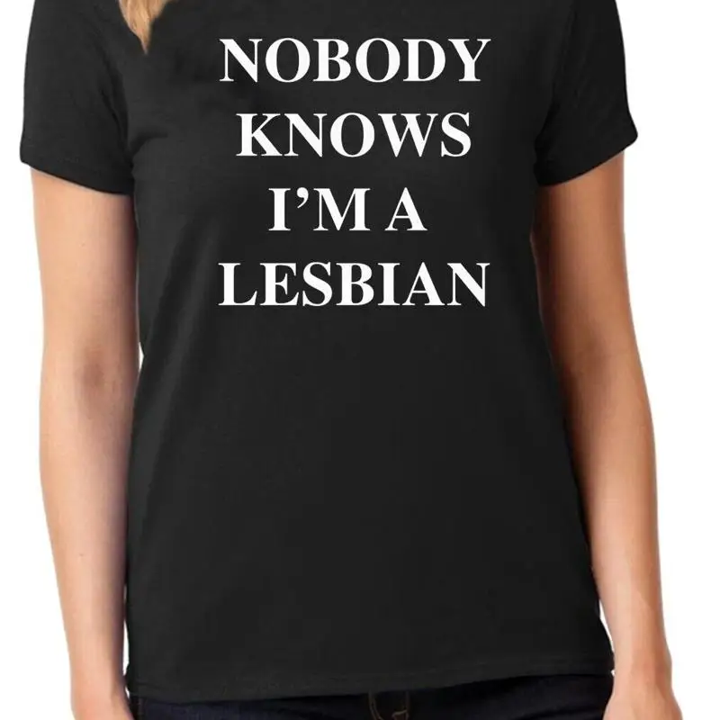 

Женская хлопковая футболка Nobody Knows I'm A Lesbian, которую можно носить Axl Rose Top Tee
