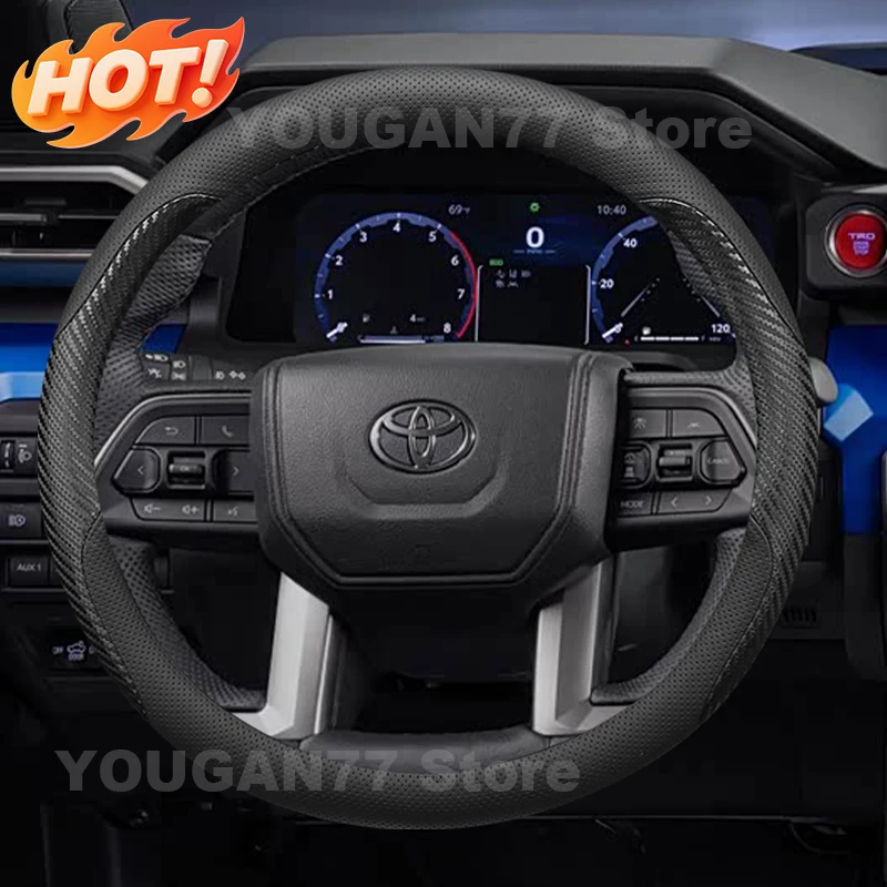 Leather Car Steering Wheel Cover For Toyota Tacoma TRD Pro 2025 2026 Covers For Covers Auto Interior Toyota Tacoma Accessories