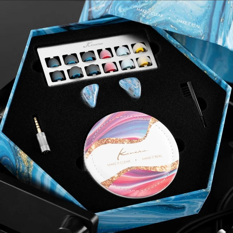Kinera Freya 2.0 IEM In Ear Monitor Earphones, 2DD+2BA 4 Drivers HIFI Wired Earbuds,Interchangeable Plug3.5/4,4mm for Audiophile