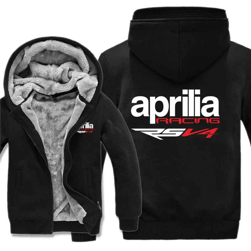 Sweat à capuche chaud en laine épaisse pour homme, sweats à capuche d'hiver, Aprilia Racing, RSV4, PVD, nouveau, 2023