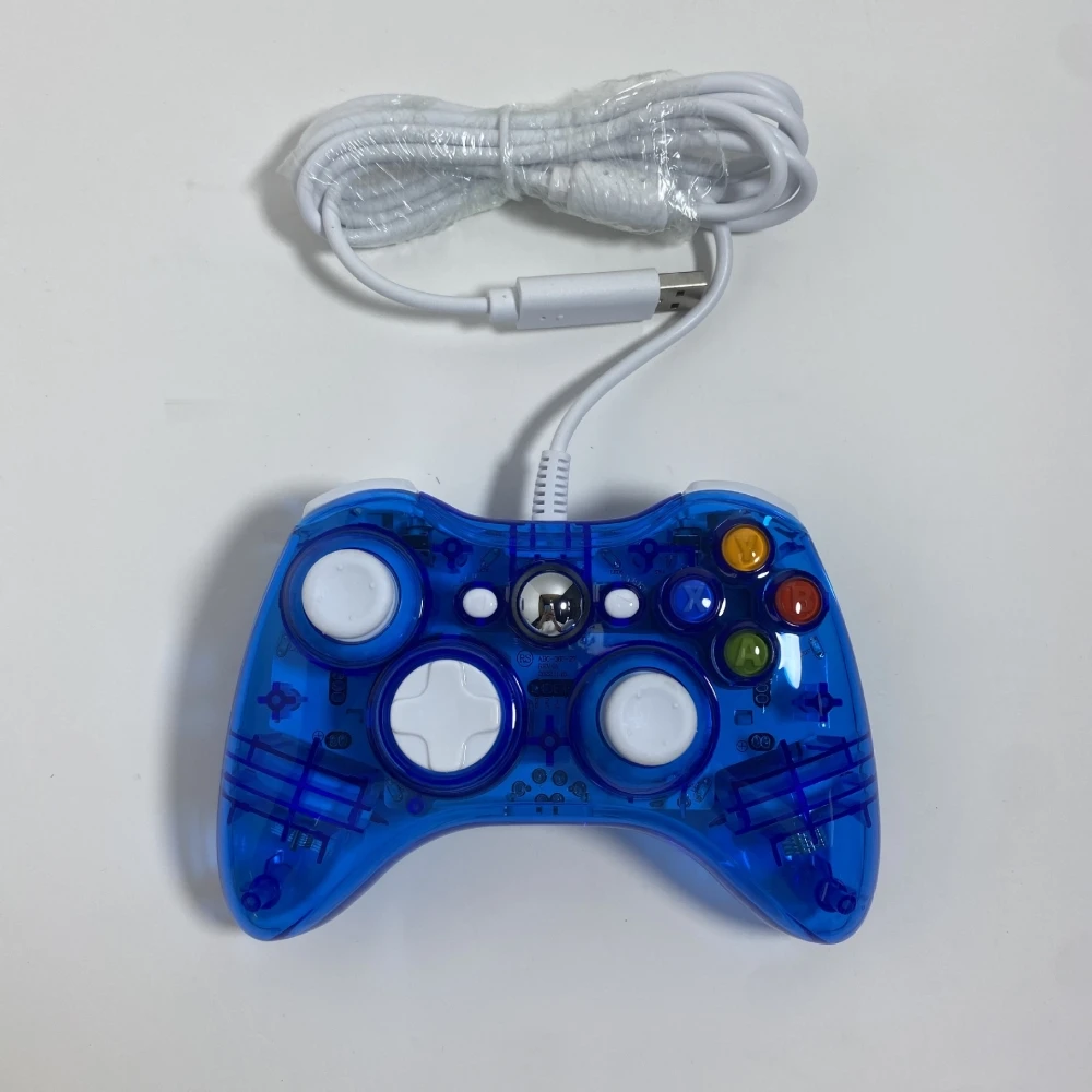 Transparent Shell Gamepads Controller For XBOX 360 Computer USB Wired Joystick Gamepad For X-BOX 360 PC