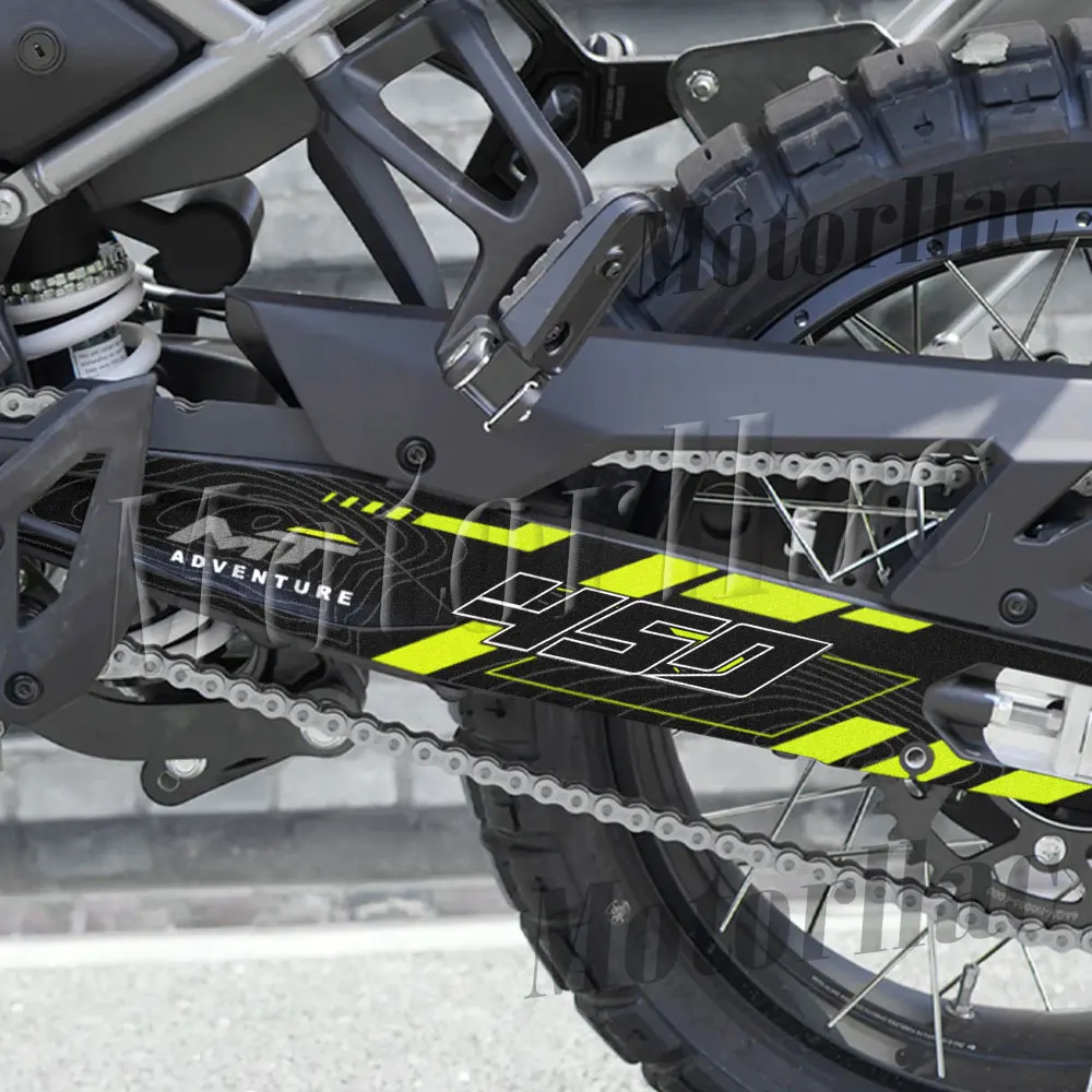 Motorrad-Schwingenaufkleber Drehwellenschutz-Aufkleber Zubehör für CFMOTO CF Moto 450MT 450 MT 2024 2025 – Detail 1