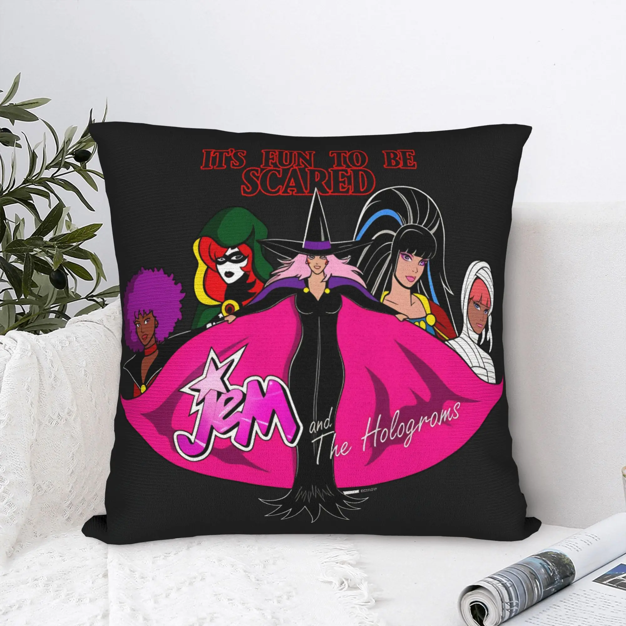 Kpop Jem and the Holograms Pillow Case  Comfy Pillow Cover Kawaii Pillowcases For Sofa Car Home Decor