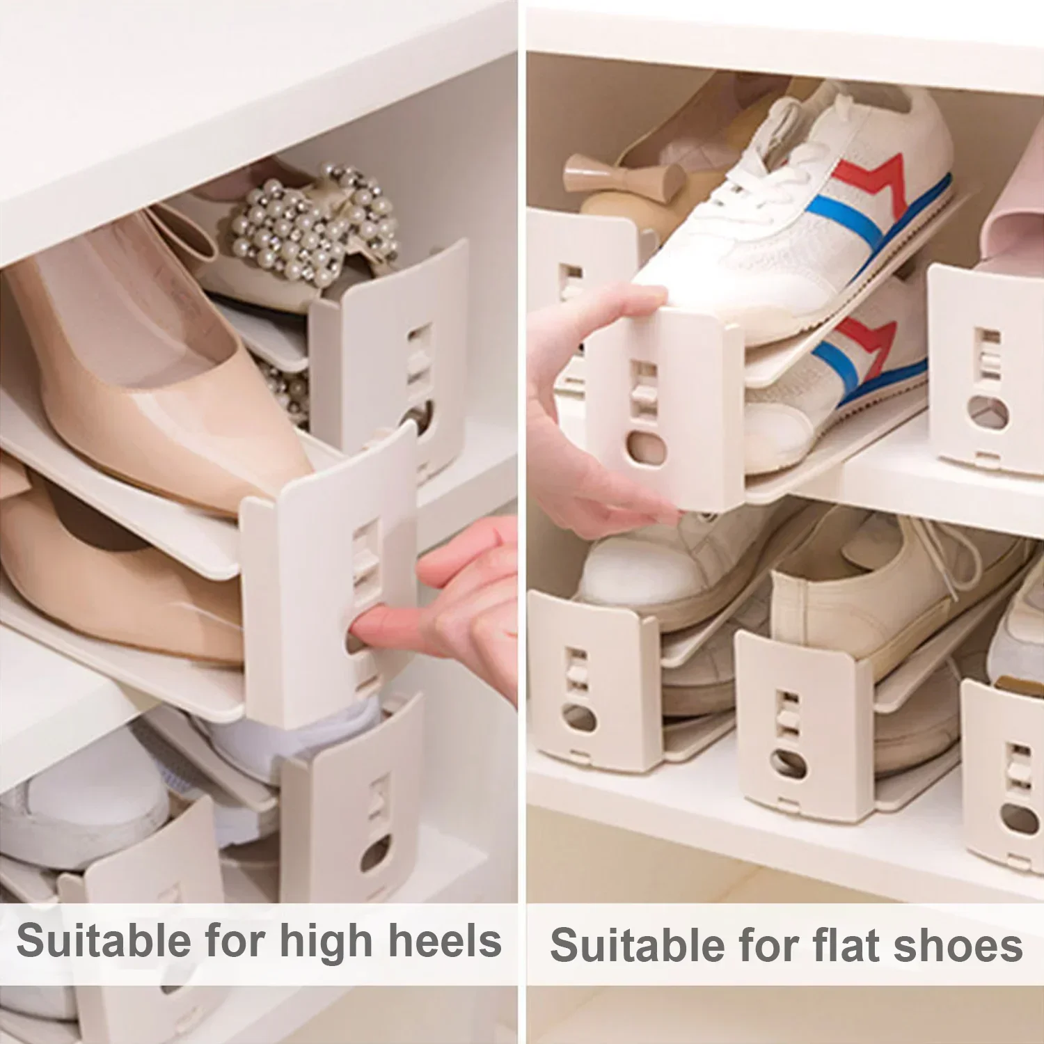1/2/4 шт., штабелер для обуви, регулируемый органайзер для обуви, слоты для обуви, экономия места, двухъярусная стойка, держатель для организации шкафа, хит продаж