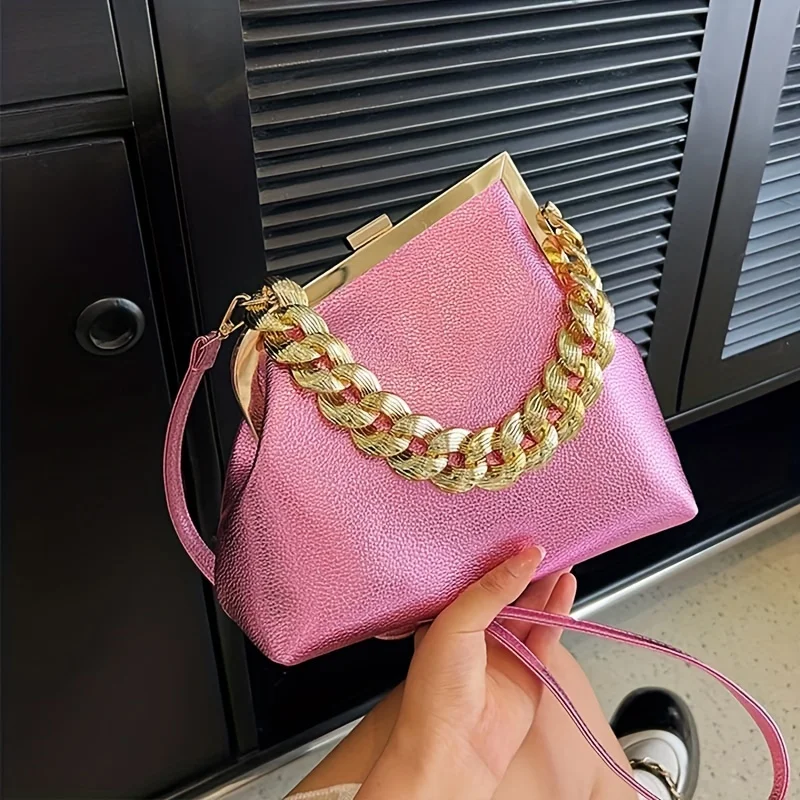 

Chic Classic Chain Detail Leather Clutch Purse - Fashionable Womens Shoulder Bag for Casual Everyday Style Toy hammock Bape bag