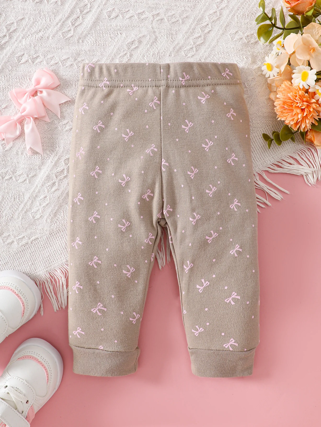 Baby Pants Baby Girls Trousers Cotton Fabric Soft and Comfortable Spring and Autumn Trousers 3PCS 0-12 Month