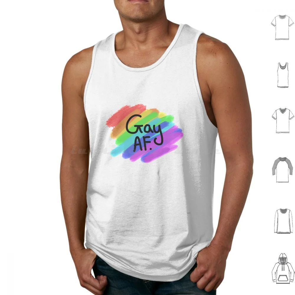 Pride Design Tank Tops Print Cotton Text Pride Sexuality Gender Rainbow Colour Prideful Proud Sex Questioning Feminism