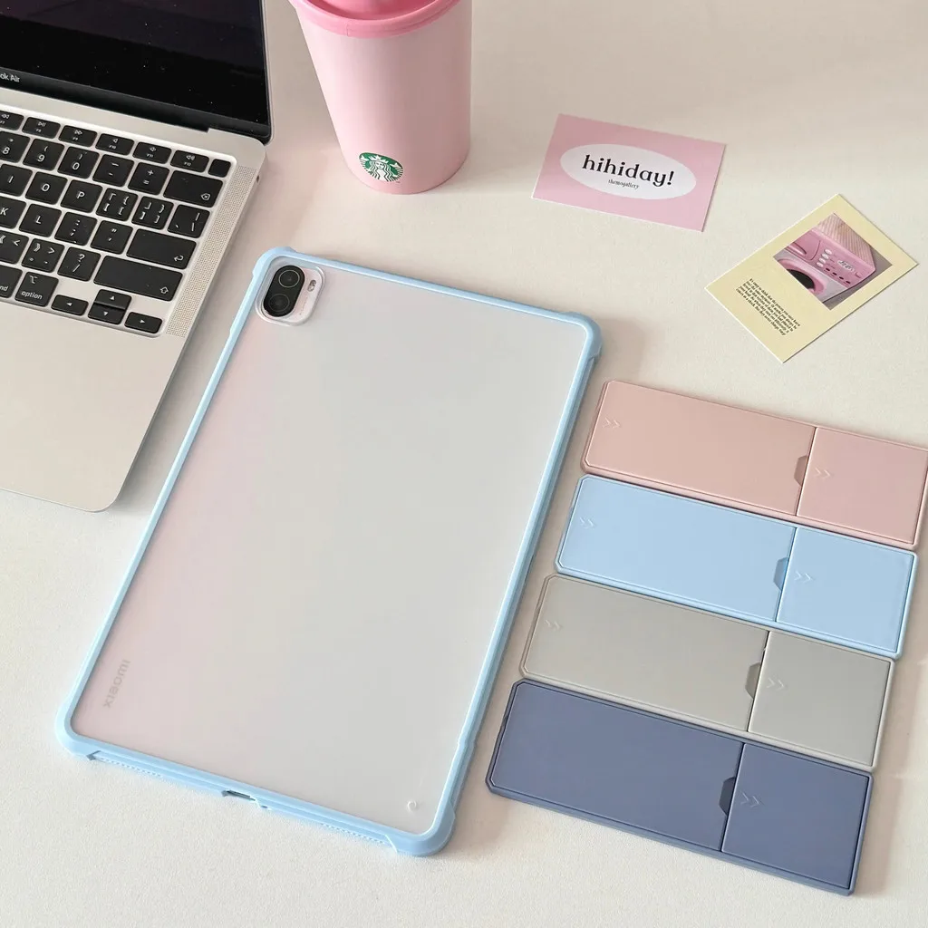 Frosted Stand Cover For Redmi Pad SE 11 inch Xiaomi Pad 6S Pro 12.4 Pad 6 6Pro 5 5Pro 11inch Bracket Protective Case