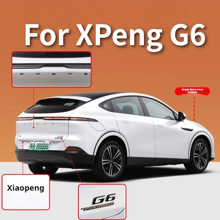 

For XPeng G6 XiaoPeng G6 Car Black Logo Emblem Decoration Trim Upgrade Front Rear Badge Modification All Models