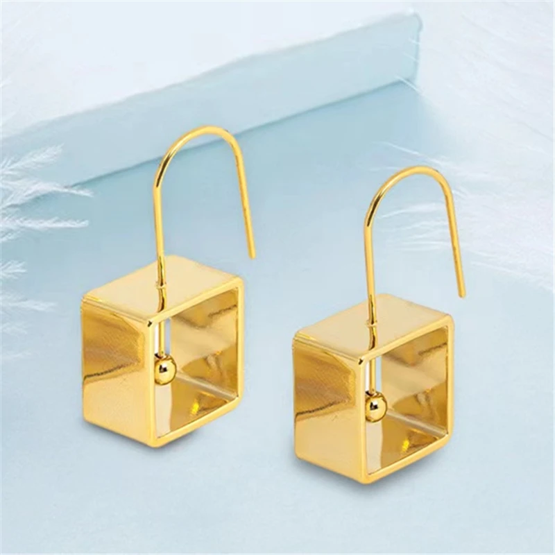 Design geometric pendant female earrings about exaggerated punk fashion studs