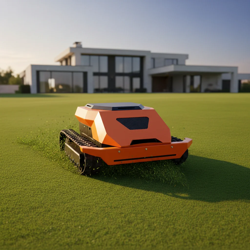 

Electric Remote-Controlled Lawn Mower Multifunctional Portable Snowplow Bulldozer Grass Shredder for Home Garden Use