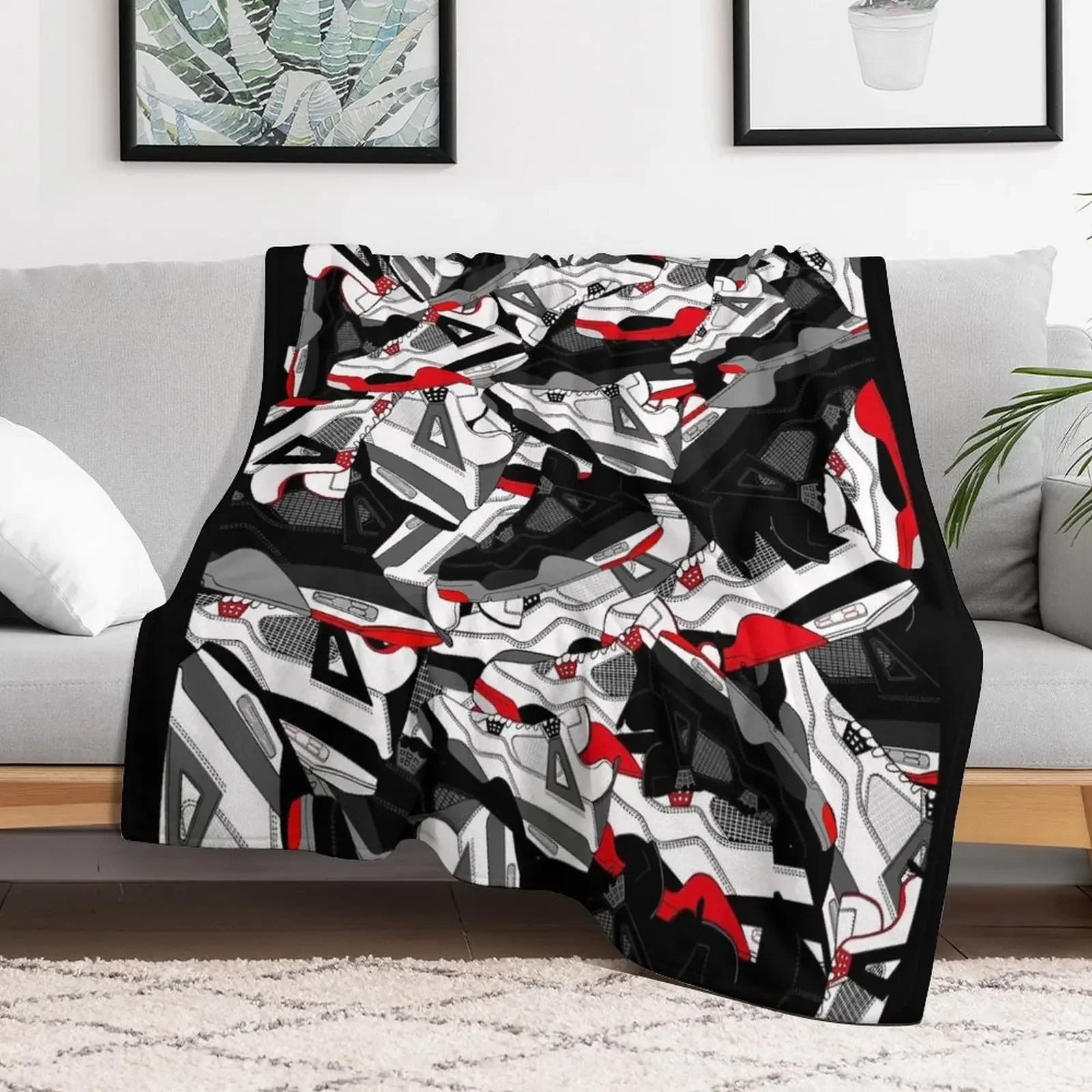 

J4 Artwork Throw Blanket blankets ands Bed Cute Plaid heavy to sleep Blankets