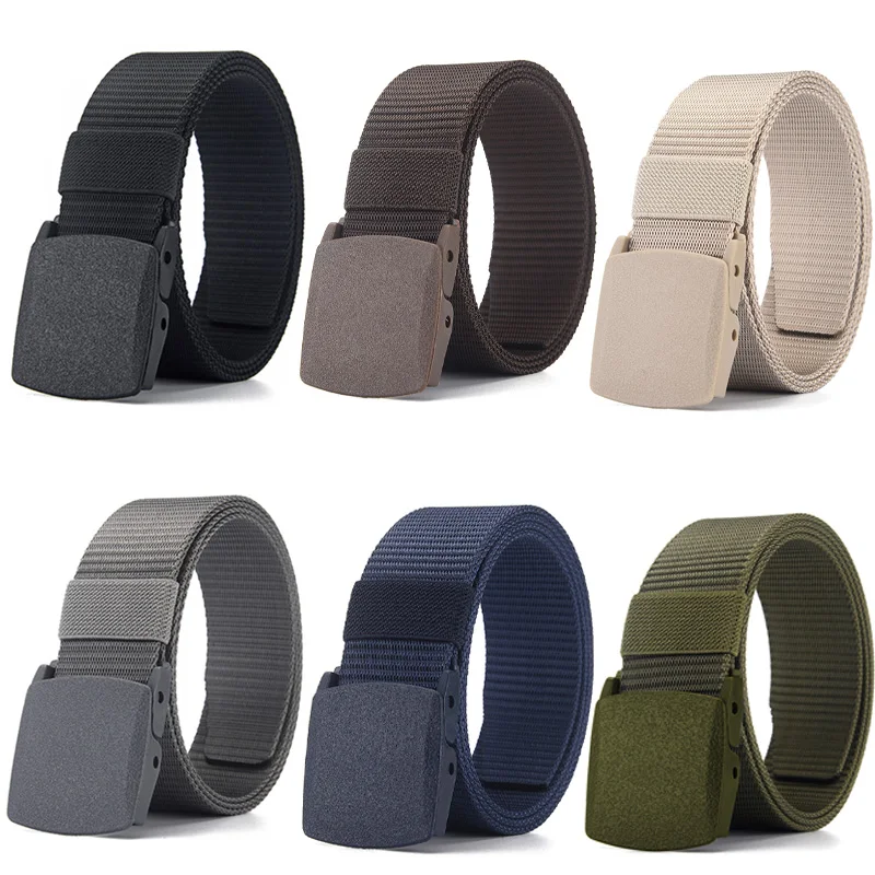 Automatic Buckle Nylon Belt, Fashion Men's Canvas Outdoor Belt, Hunting and Hiking Tools, Hunting Clothing Accessories